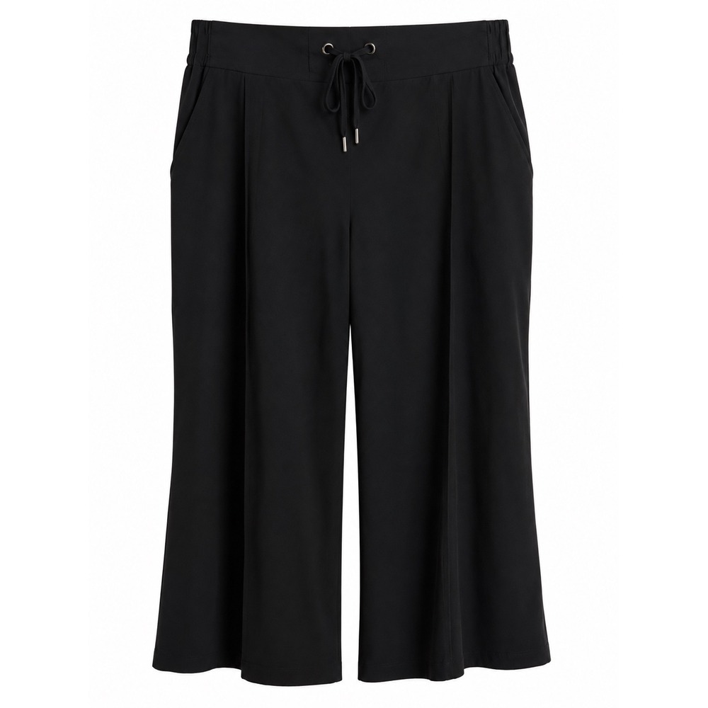 Athleta Crosstown Culotte Pants 14 NWT Featherweight UPF 50+ Travel Black